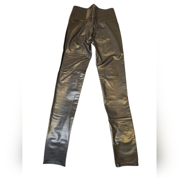 Jane and Bleecker Pants - Jane and Bleecker Faux Leather Leggings Black High Rise Stretch Pants Size Large